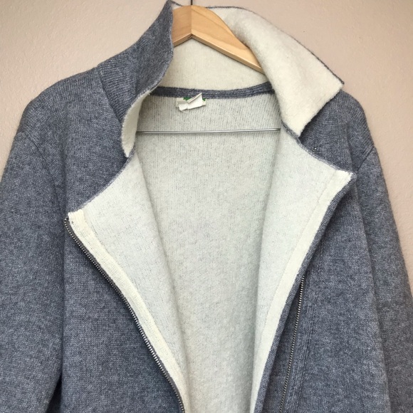 Anthropologie | Gray and White Wool Blend Jacket Sweater - Picture 2 of 7